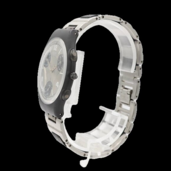 Vintage Swatch AG 2001 Grey Sunburst Men's Quartz Chronograph Wristwatch Swiss - Picture 5 of 5